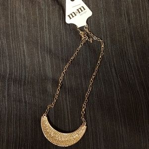 Blinging cresent moon necklace 16"